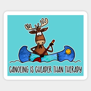 Canoeing is Cheaper than Therapy Sticker